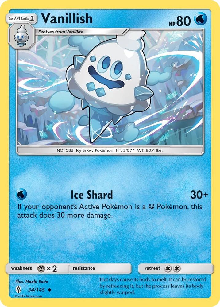 Vanillish 34/145 (SM - Guardians Rising)  | Good Games Adelaide SA