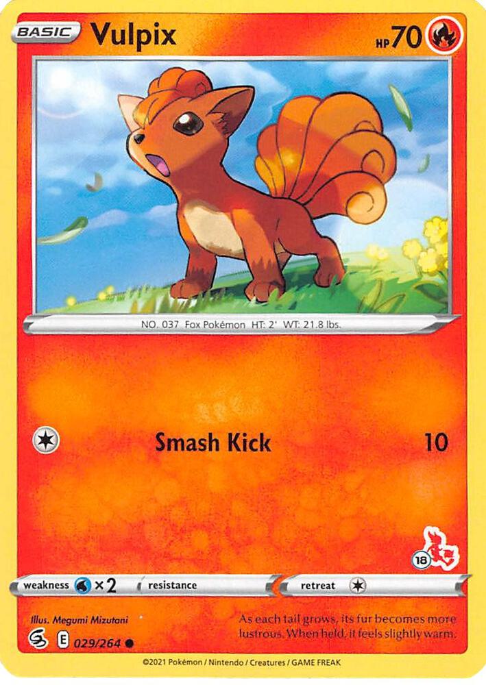 Vulpix 029 264 18 Cinderace Stamped 029/264 (Battle Academy 2022)  | Good Games Adelaide SA