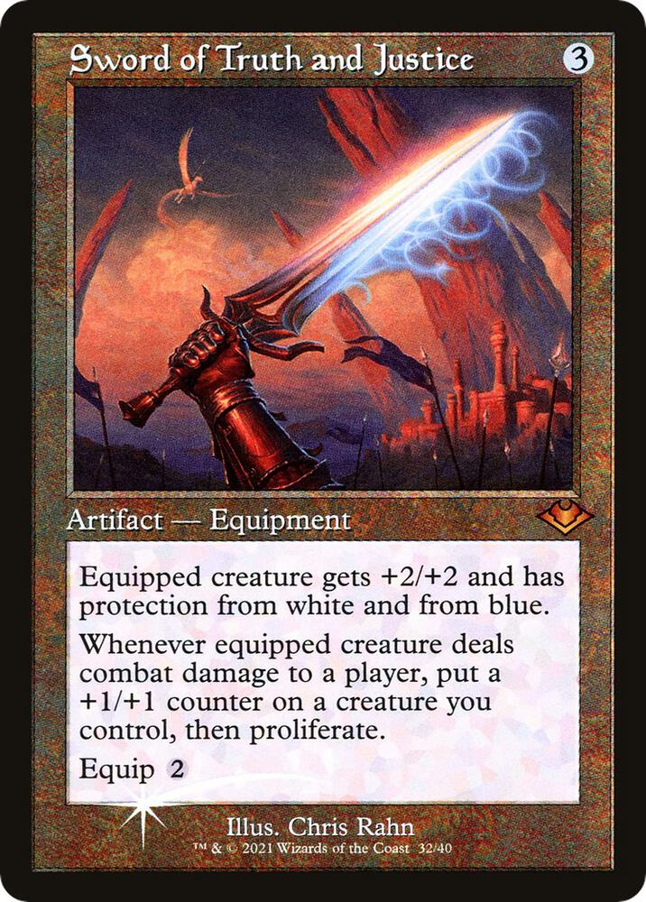 Sword of Truth and Justice 32/40 (Modern Horizons)  - Retro Foil | Good Games Adelaide SA