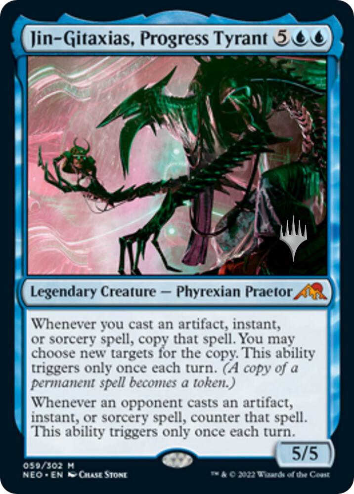 Jin Gitaxias Progress Tyrant 59 (Promo Pack: Kamigawa: Neon Dynasty)  - Foil | Good Games Adelaide SA