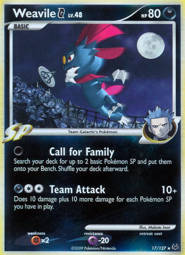 Weavile G 17/127 (Platinum)  - Reverse Holofoil | Good Games Adelaide SA