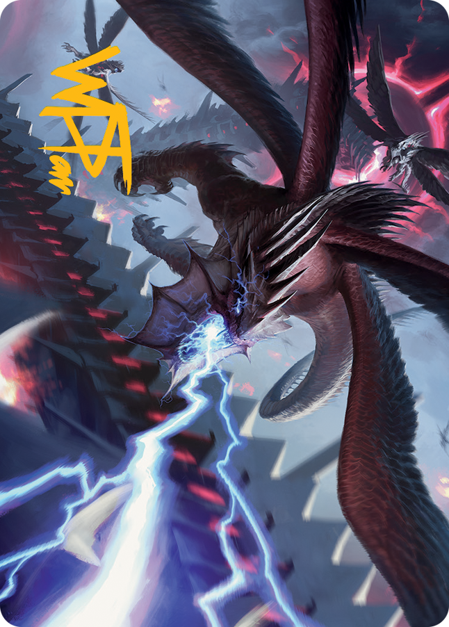 Defiant Thundermaw Art Card (Gold-Stamped Signature) [March of the Machine Art Series] | Good Games Adelaide SA