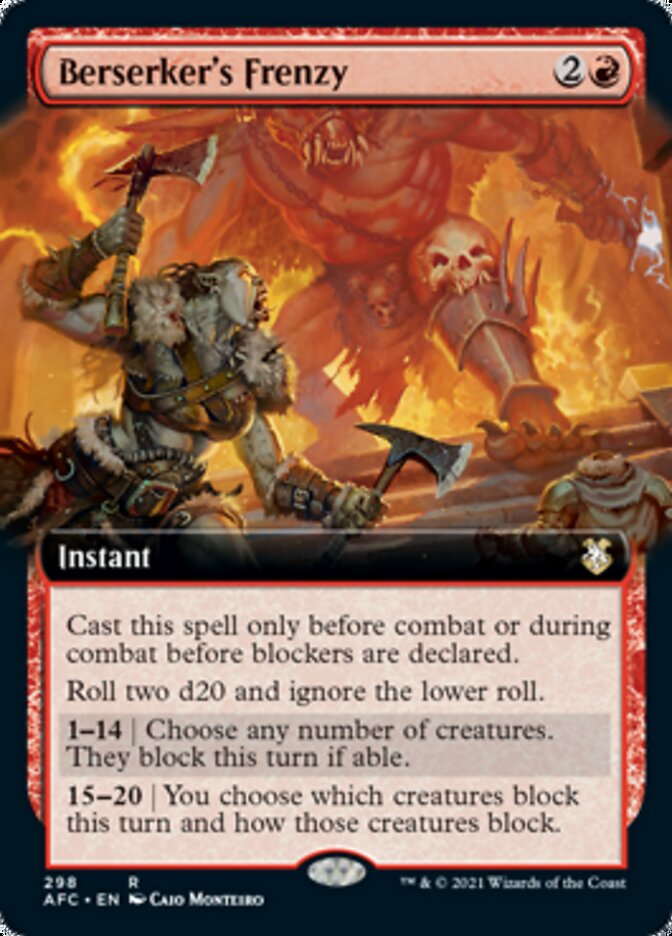 Berserker's Frenzy (Extended) [Dungeons & Dragons: Adventures in the Forgotten Realms Commander] | Good Games Adelaide SA