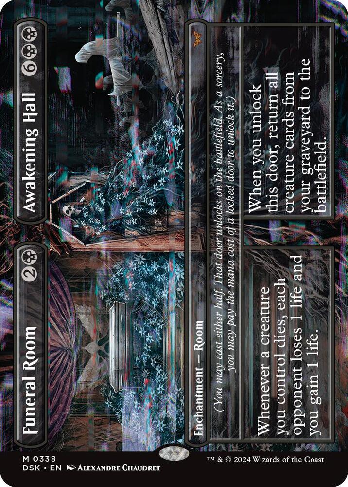 Funeral Room // Awakening Hall 338 (Duskmourn: House of Horror)  - Borderless Foil | Good Games Adelaide SA