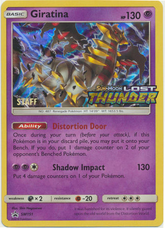 Giratina (SM151) (Staff Prerelease Promo) [Sun & Moon: Black Star Promos] | Good Games Adelaide SA