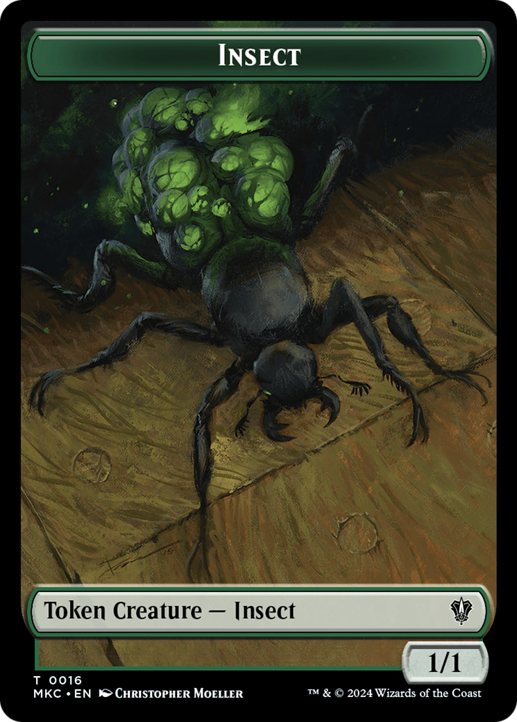 Insect (0016) // Manifest Double-Sided Token [Murders at Karlov Manor Commander Tokens] | Good Games Adelaide SA