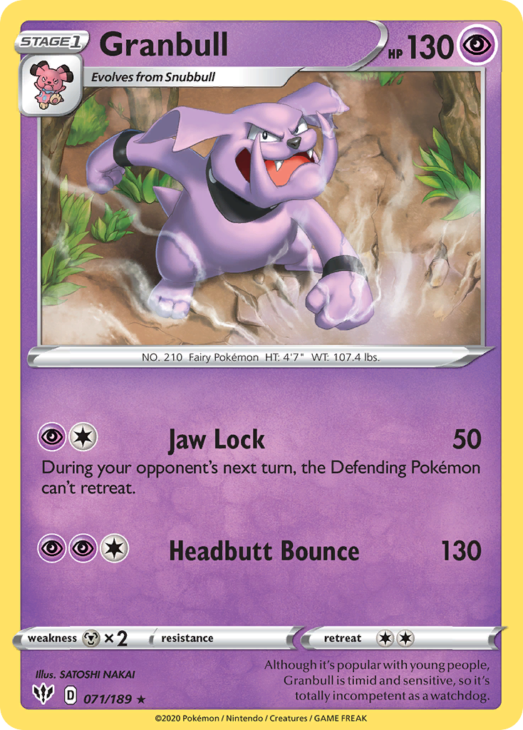 Granbull (071/189) [Sword & Shield: Darkness Ablaze] | Good Games Adelaide SA