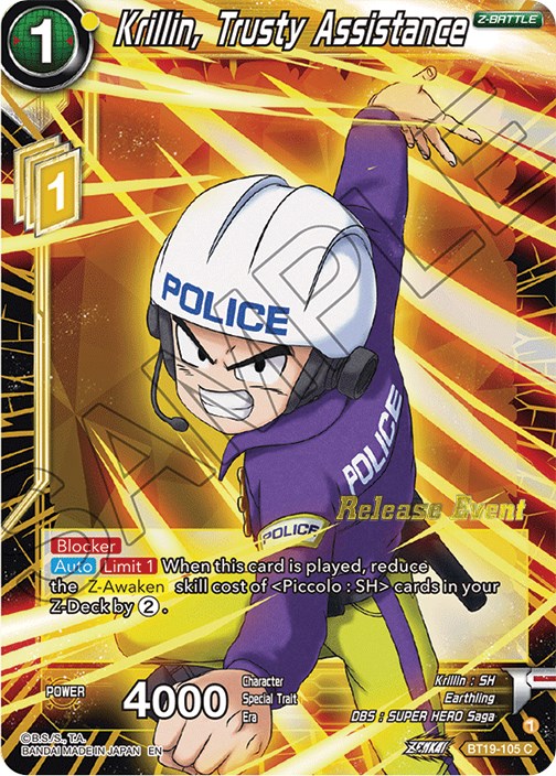 Krillin, Trusty Assistance (Fighter's Ambition Holiday Pack) (BT19-105) [Tournament Promotion Cards] | Good Games Adelaide SA