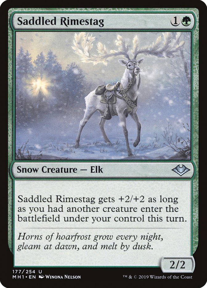 Saddled Rimestag 177 (Modern Horizons)  - Foil | Good Games Adelaide SA
