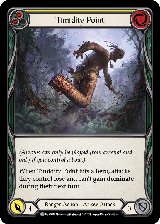 Timidity Point (Yellow) [EVR098] (Everfest)  1st Edition Rainbow Foil | Good Games Adelaide SA