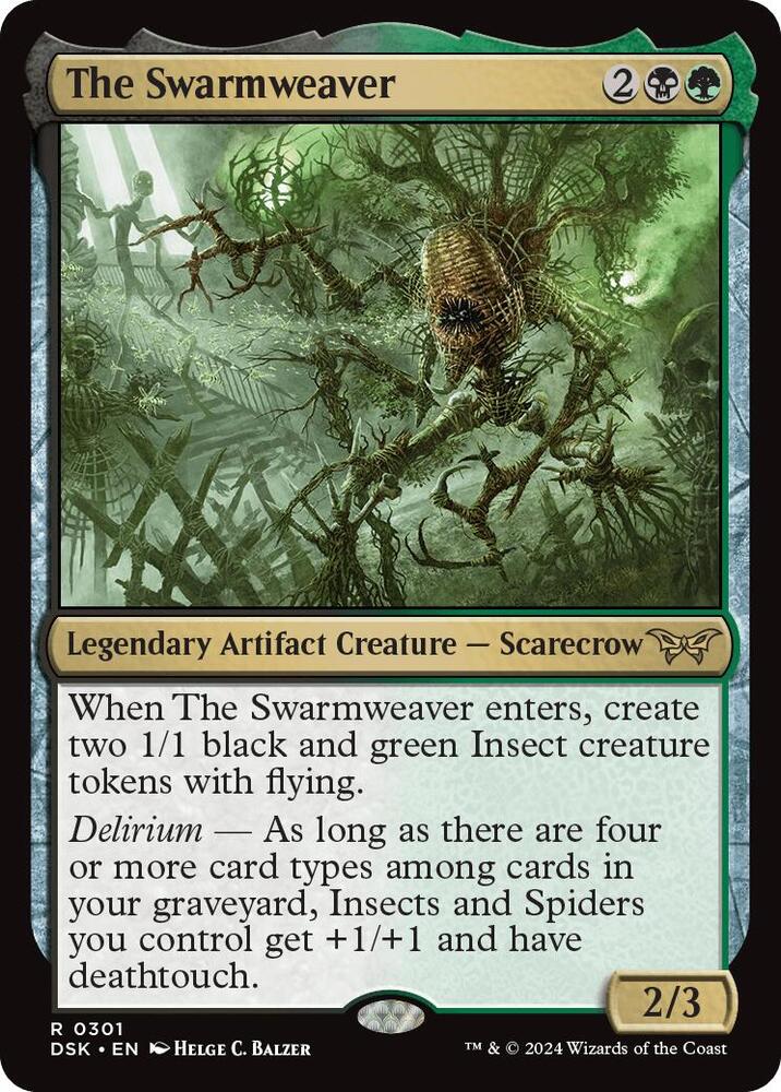 The Swarmweaver (Lurking Evil) 301 (Duskmourn: House of Horror)  - Foil | Good Games Adelaide SA