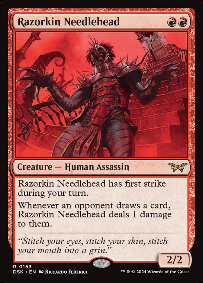 Razorkin Needlehead 153 (Duskmourn: House of Horror)  - Foil | Good Games Adelaide SA