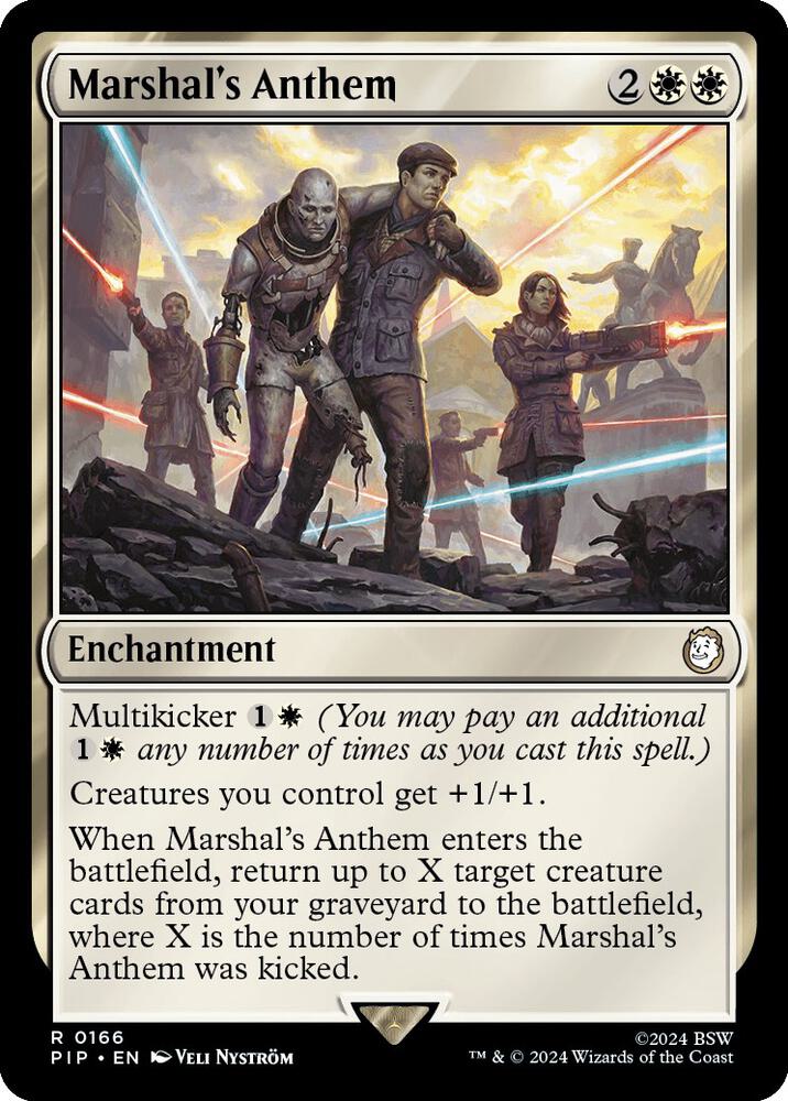 Marshals Anthem 166 (Universes Beyond: Fallout)  - Foil | Good Games Adelaide SA