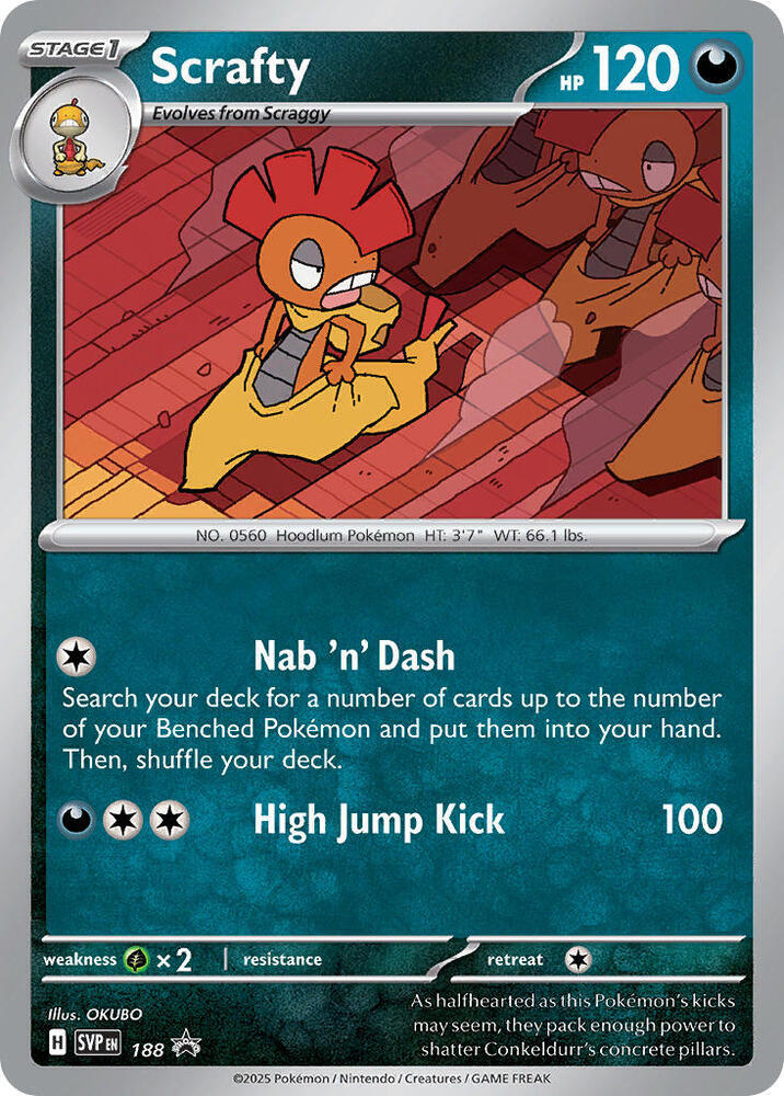 Scrafty 188 (SV: Scarlet & Violet Promo Cards)  - Holofoil | Good Games Adelaide SA