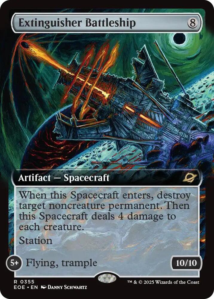 Extinguisher Battleship Extended Art 355 (Edge of Eternities)  - Foil | Good Games Adelaide SA