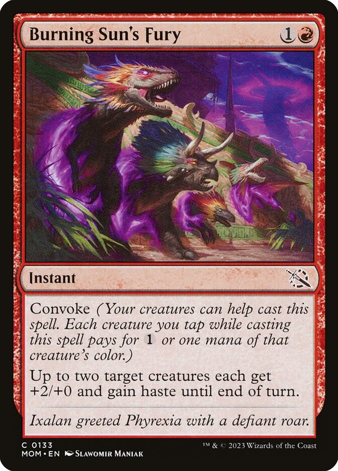 Burning Sun's Fury 133 (March of the Machine)  - Foil | Good Games Adelaide SA