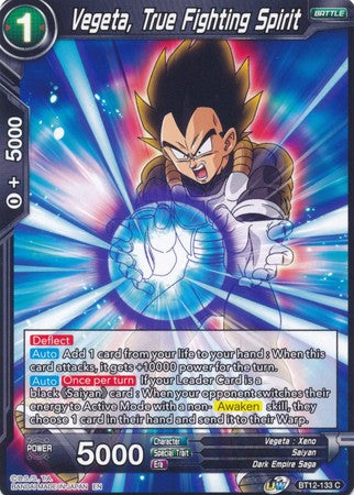 Vegeta, True Fighting Spirit [BT12-133] | Good Games Adelaide SA