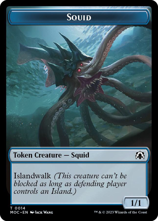 Squid Human Double sided Token 14 // 26 (Commander: March of the Machine)  | Good Games Adelaide SA