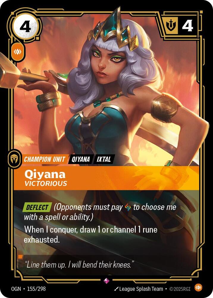 Qiyana Victorious 155/298 (Origins)  - Foil | Good Games Adelaide SA