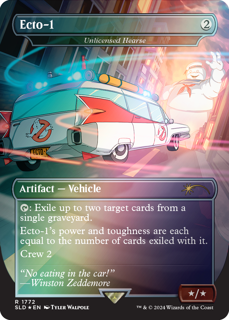 Ecto-1 - Unlicensed Hearse (Rainbow Foil) [Secret Lair Drop Series] | Good Games Adelaide SA