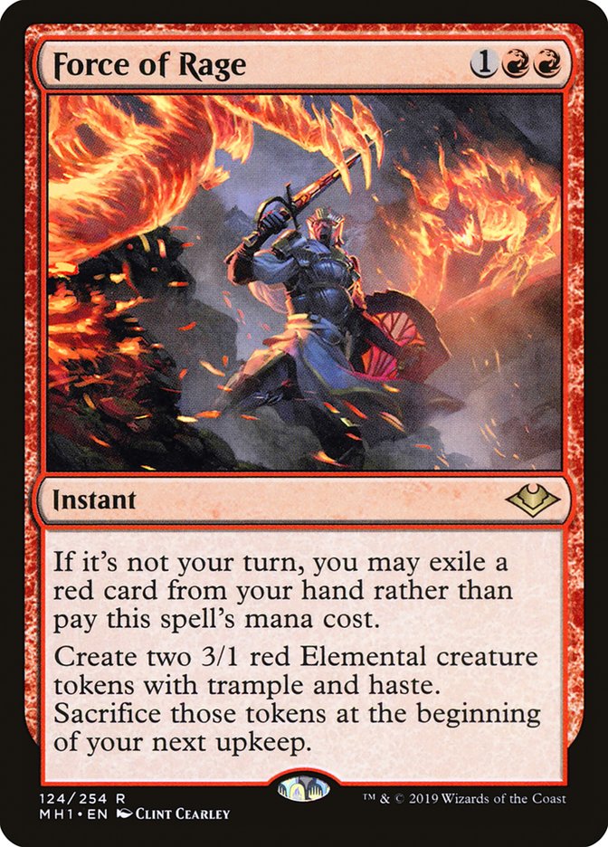 Force of Rage 124 (Modern Horizons)  - Foil | Good Games Adelaide SA