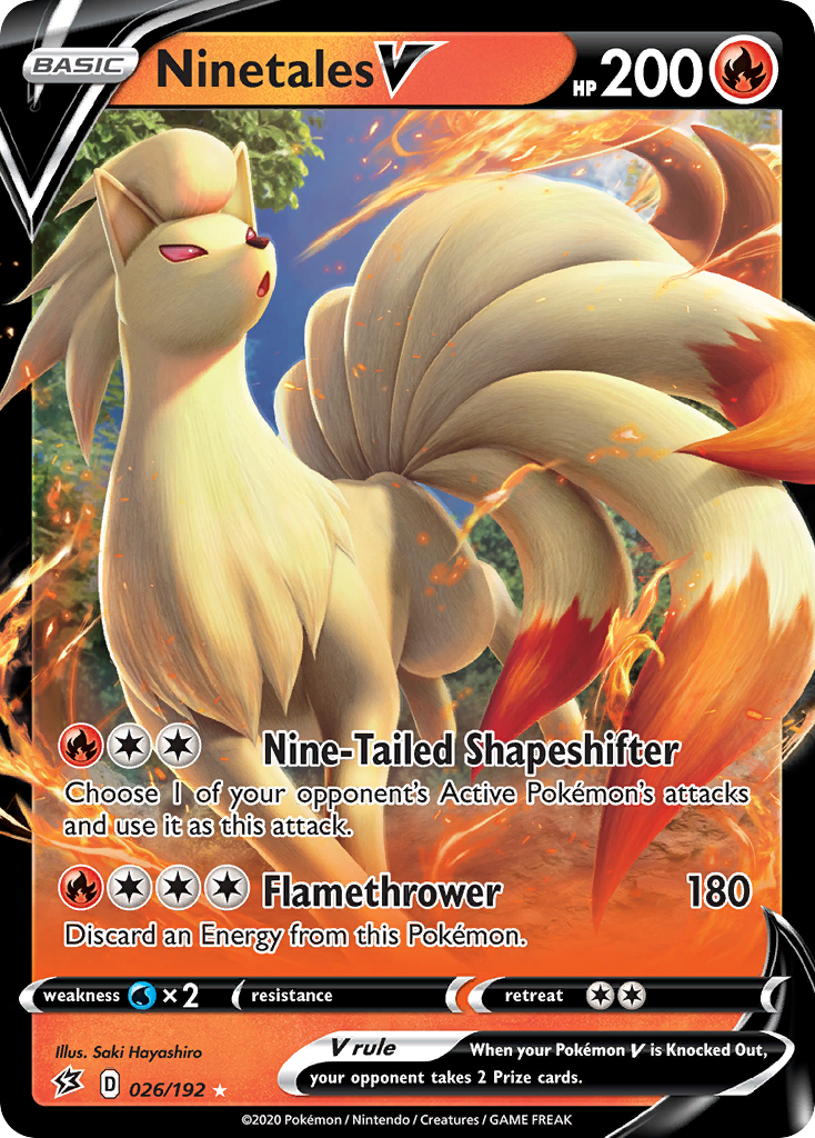 Ninetales V (026/192) [Sword & Shield: Rebel Clash] | Good Games Adelaide SA