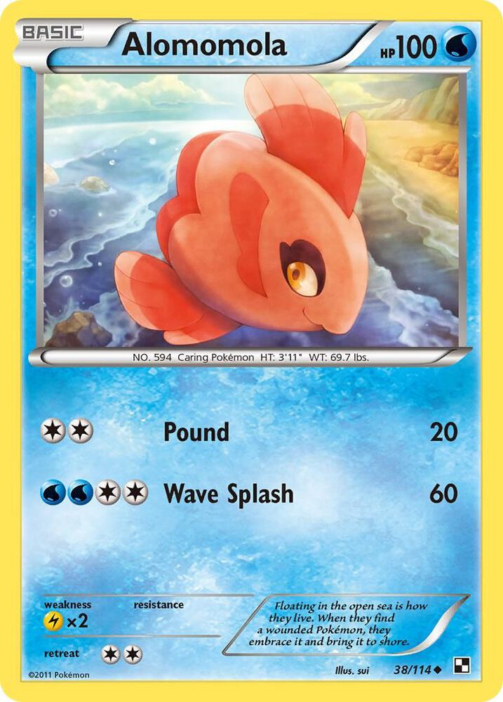 Alomomola 38/114 (Black and White)  - Reverse Holofoil | Good Games Adelaide SA