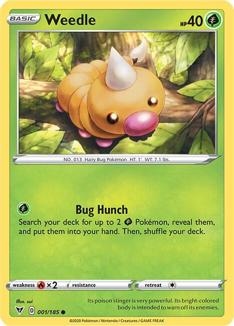 Weedle 001/185 (SWSH04: Vivid Voltage)  | Good Games Adelaide SA