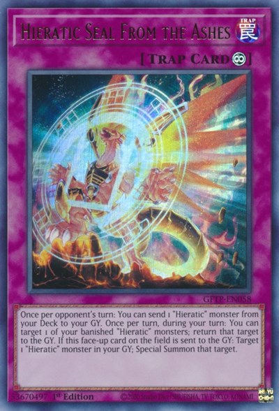 Hieratic Seal from the Ashes [GFTP-EN058] Ultra rare | Good Games Adelaide SA