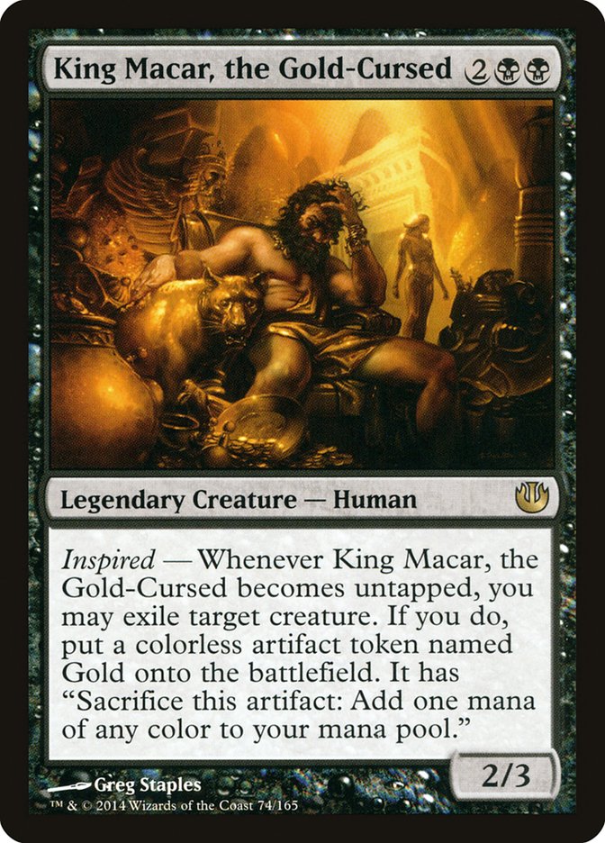 King Macar, the Gold-Cursed 74 (Journey Into Nyx)  - Foil | Good Games Adelaide SA