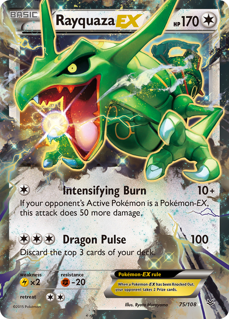 Rayquaza EX (75/108) [XY: Roaring Skies] | Good Games Adelaide SA