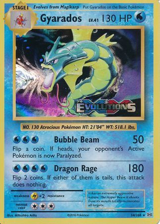 Gyarados (34/108) (XY Evolutions Prerelease) [XY: Black Star Promos] | Good Games Adelaide SA