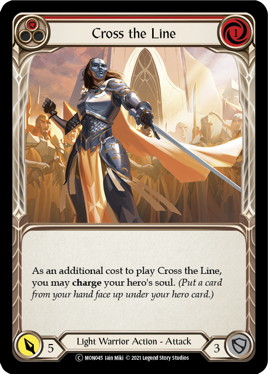 Cross the Line (Red) [U-MON045] Unlimited Normal | Good Games Adelaide SA
