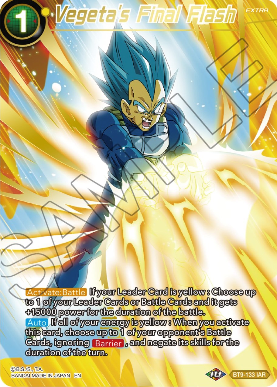 Vegeta's Final Flash (BT9-133) [Theme Selection: History of Vegeta] | Good Games Adelaide SA