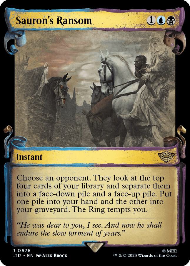 Sauron's Ransom 676 (Universes Beyond: The Lord of the Rings: Tales of Middle-earth)  - Showcase Scroll Foil | Good Games Adelaide SA