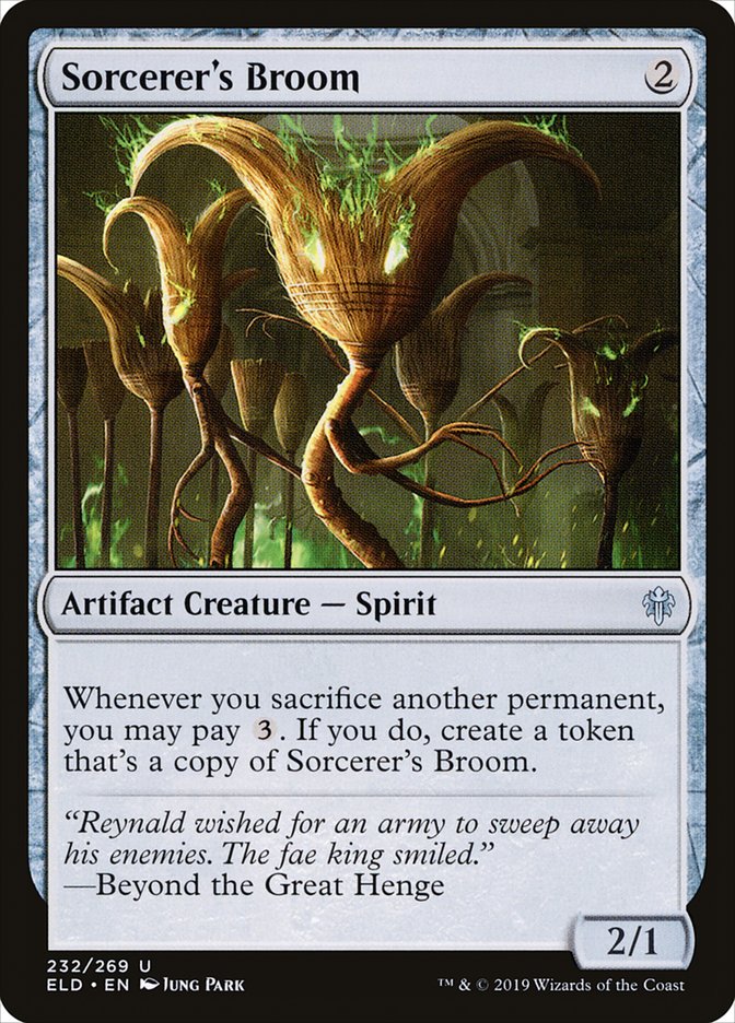 Sorcerer's Broom 232 (Throne of Eldraine)  - Foil | Good Games Adelaide SA