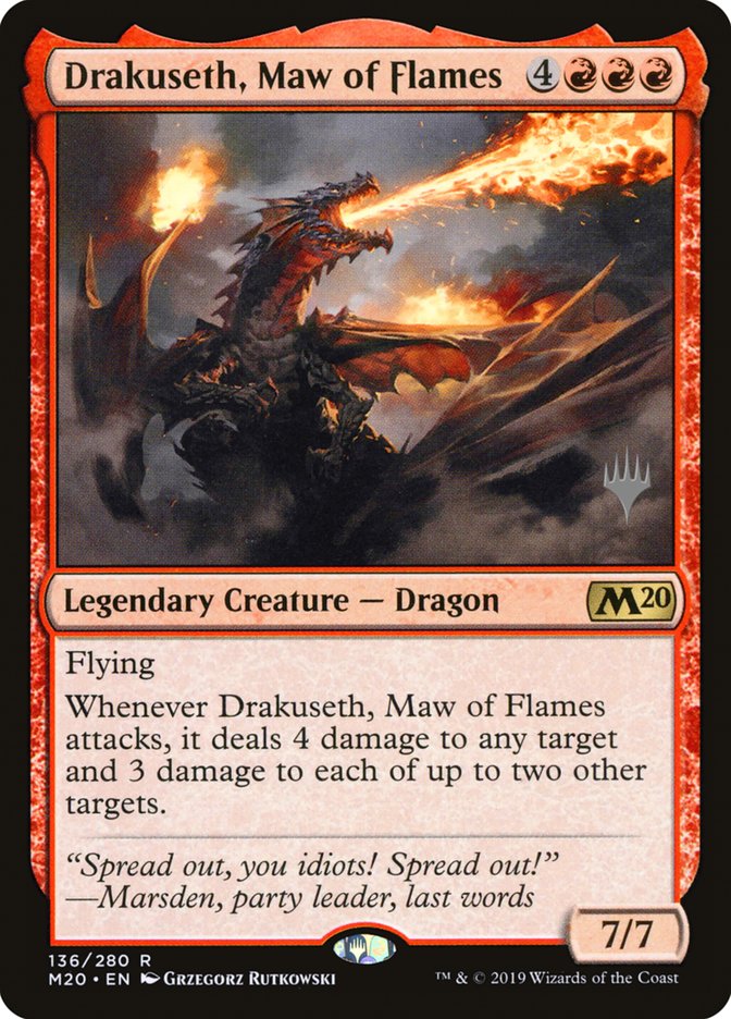Drakuseth, Maw of Flames [Core Set 2020 Promos] | Good Games Adelaide SA