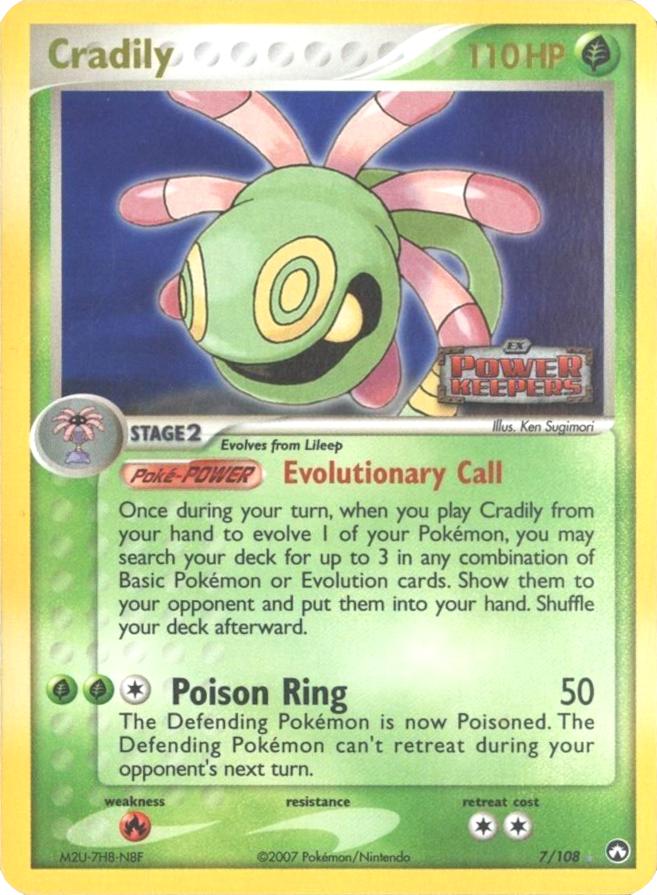 Cradily (7/108) (Stamped) [EX: Power Keepers] | Good Games Adelaide SA