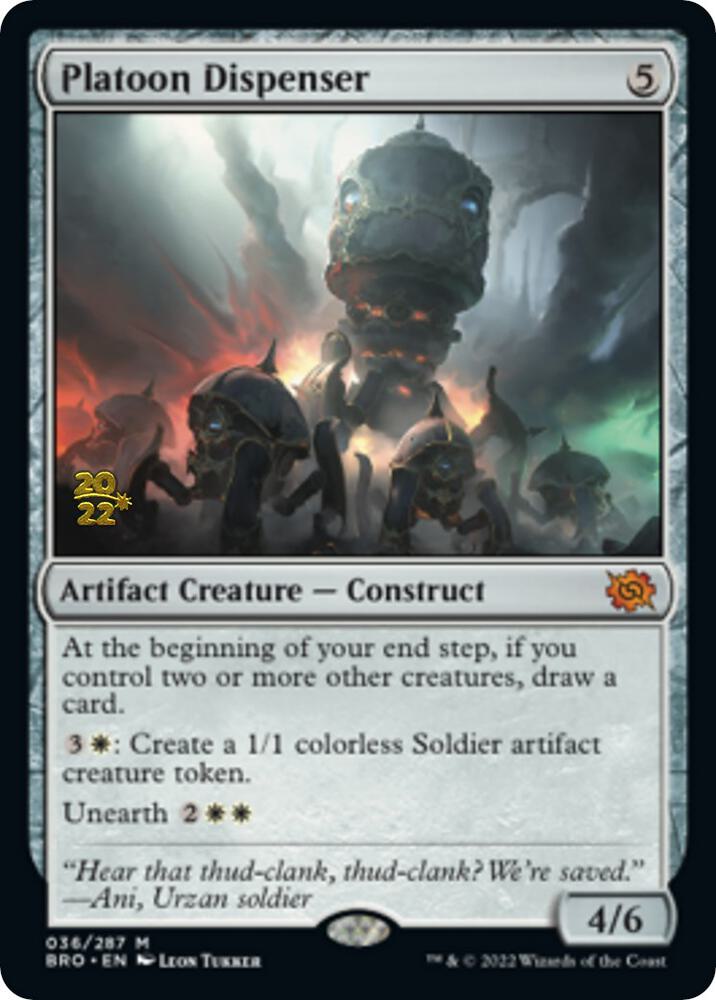 Platoon Dispenser 36 (Prerelease Cards)  - Foil | Good Games Adelaide SA