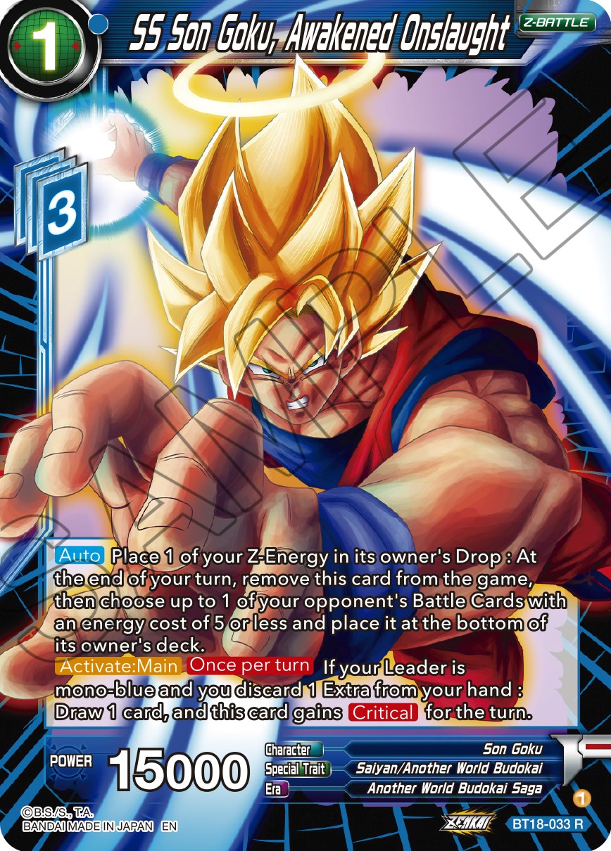 SS Son Goku, Awakened Onslaught (BT18-033) [Dawn of the Z-Legends] | Good Games Adelaide SA