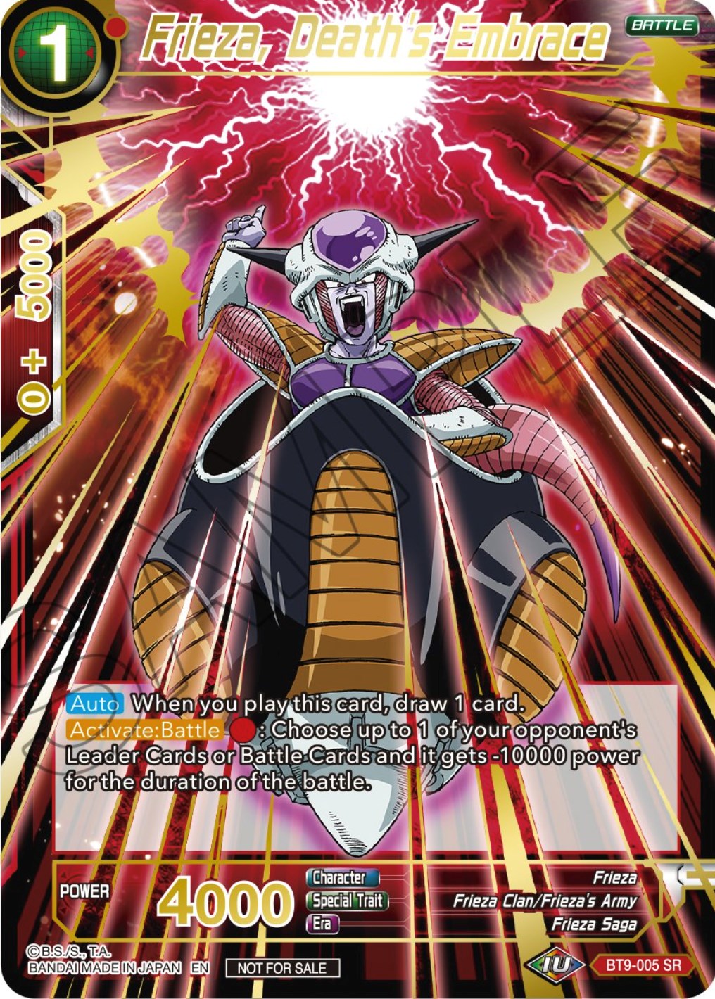 Frieza, Death's Embrace (BT9-005) [Tournament Promotion Cards] | Good Games Adelaide SA