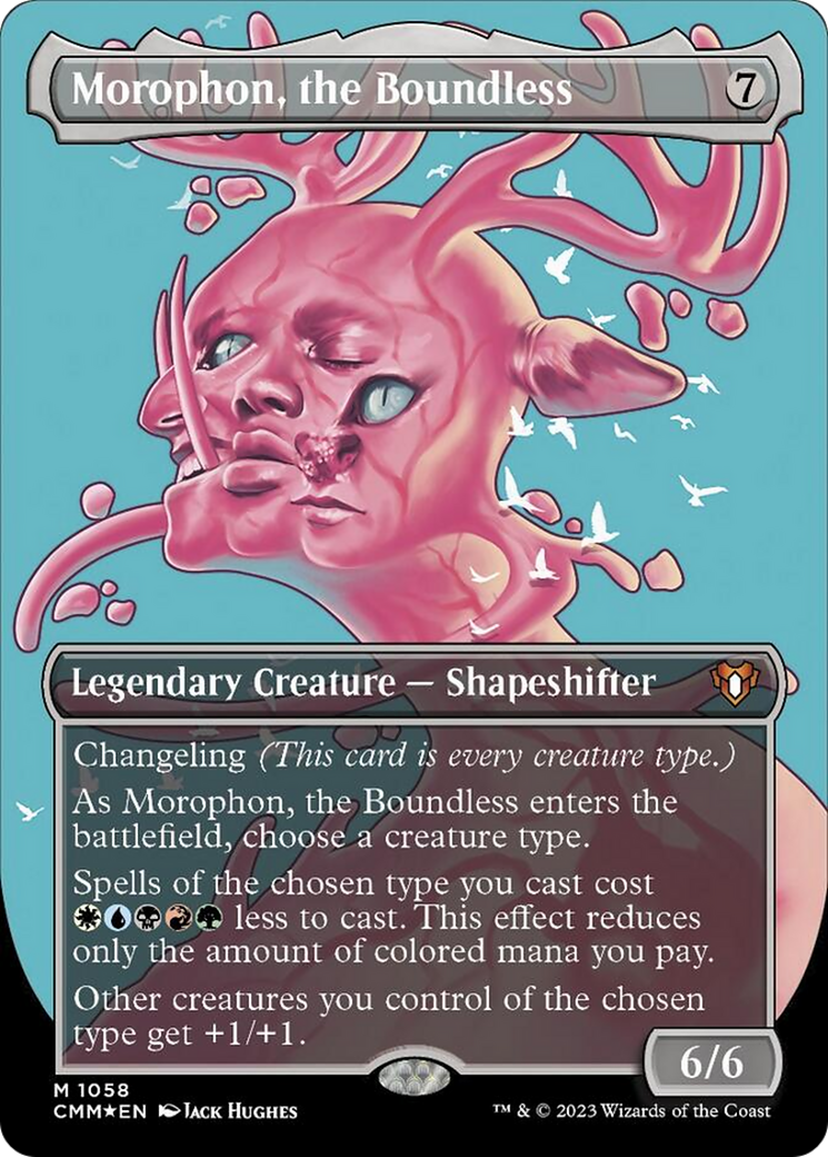 Morophon, the Boundless (Borderless Textured Foil Frame Break) [Commander Masters] | Good Games Adelaide SA