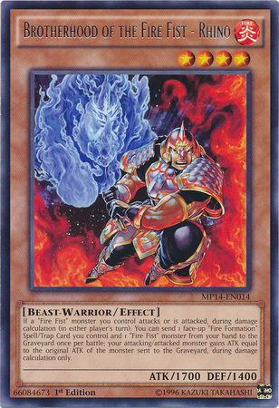 Brotherhood of the Fire Fist - Rhino [MP14-EN014] Rare | Good Games Adelaide SA