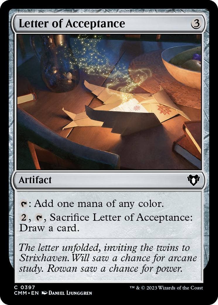 Letter of Acceptance [Commander Masters] | Good Games Adelaide SA