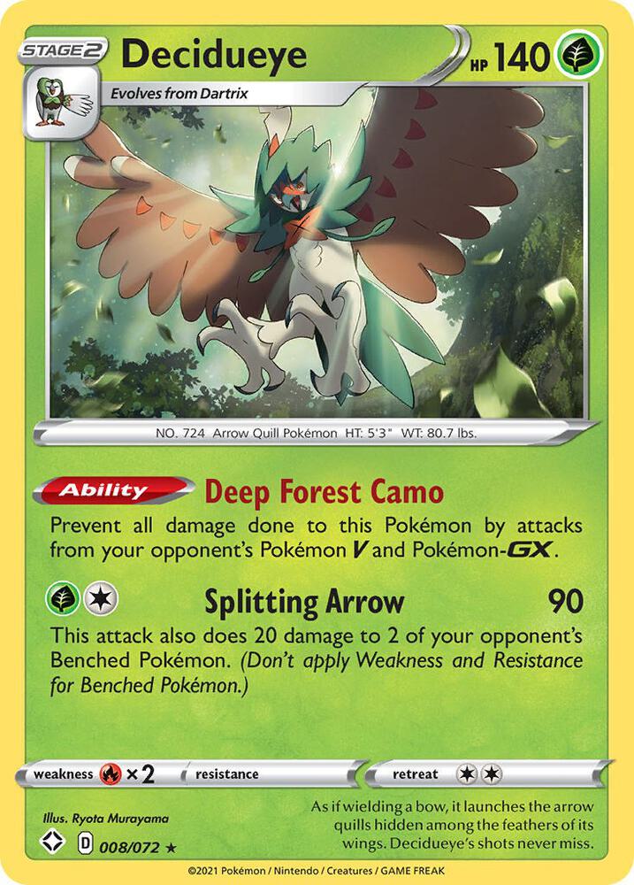 Decidueye 008/072 (Shining Fates)  - Holofoil | Good Games Adelaide SA