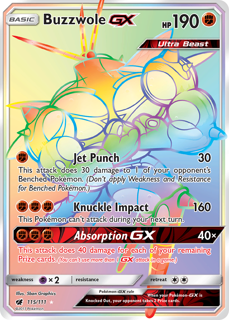 Buzzwole GX (115/111) [Sun & Moon: Crimson Invasion] | Good Games Adelaide SA