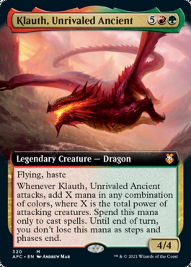 Klauth, Unrivaled Ancient (Extended) [Dungeons & Dragons: Adventures in the Forgotten Realms Commander] | Good Games Adelaide SA
