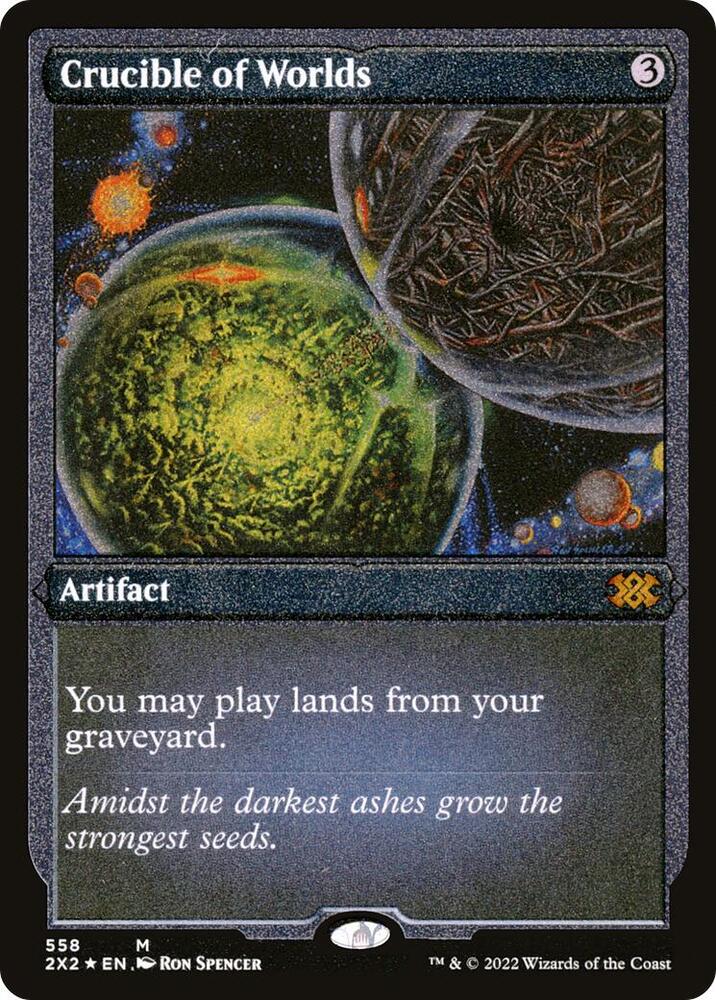 Crucible of Worlds Foil Etched 558 (Double Masters 2022)  - Foil | Good Games Adelaide SA