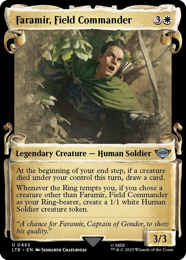 Faramir, Field Commander 465 (Universes Beyond: The Lord of the Rings: Tales of Middle-earth)  - Showcase Scroll Foil | Good Games Adelaide SA