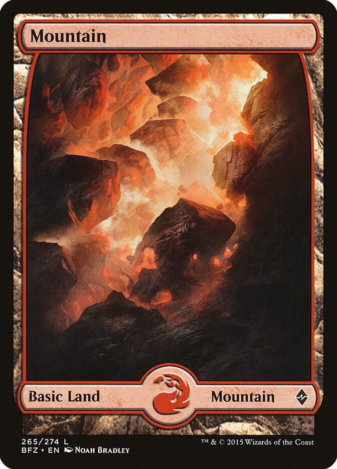 Mountain 265 Full Art 265 (Battle for Zendikar)  | Good Games Adelaide SA